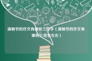 清明节的作文有哪些三百字（清明节的作文有哪些三百字左右）