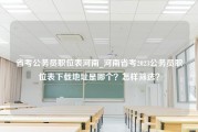 省考公务员职位表河南_河南省考2023公务员职位表下载地址是哪个？怎样筛选？