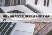 陕西公益性岗位工资（陕西公益性岗位工资多少）