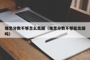 雅思分数不够怎么出国（雅思分数不够能出国吗）