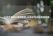 公务员考试补录的职位_公务员考试补录规则是什么