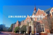 辽阳公务员职位表_公务员考试职位表