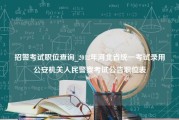 招警考试职位查询_2012年河北省统一考试录用公安机关人民警察考试公告职位表