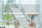 漯河公务员考试成绩查询（漯河公务员考试成绩查询时间）