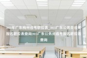 2018年广东梅州省考职位表_2023广东公务员省考报名职位表查询2023广东公务员省考报名职位表查询