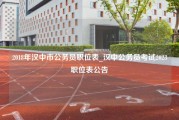 2018年汉中市公务员职位表_汉中公务员考试2023职位表公告