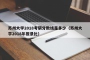 苏州大学2018考研分数线是多少（苏州大学2018年报录比）