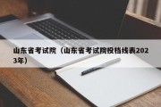 山东省考试院（山东省考试院投档线表2023年）