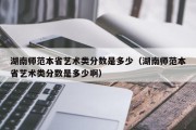 湖南师范本省艺术类分数是多少（湖南师范本省艺术类分数是多少啊）