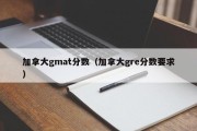 加拿大gmat分数（加拿大gre分数要求）