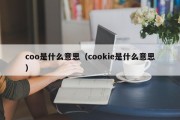 coo是什么意思（cookie是什么意思）