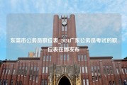 东莞市公务员职位表_2024广东公务员考试的职位表在哪发布