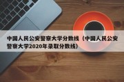 中国人民公安警察大学分数线（中国人民公安警察大学2020年录取分数线）