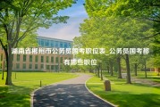 湖南省郴州市公务员国考职位表_公务员国考都有哪些职位