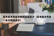 高考美术专业分数线录取多少（高考美术专业一本分数线多少）