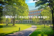 政治小论文（政治小论文怎么写 基本结构）