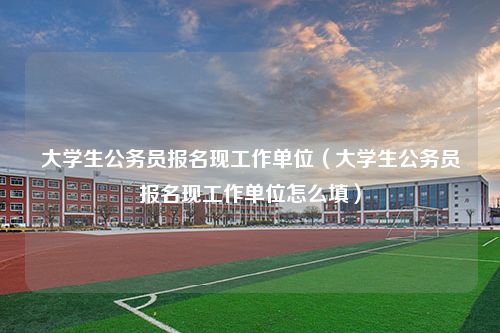 大学生公务员报名现工作单位（大学生公务员报名现工作单位怎么填）