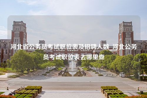 河北省公务员考试职位表及招聘人数_河北公务员考试职位表去哪里查