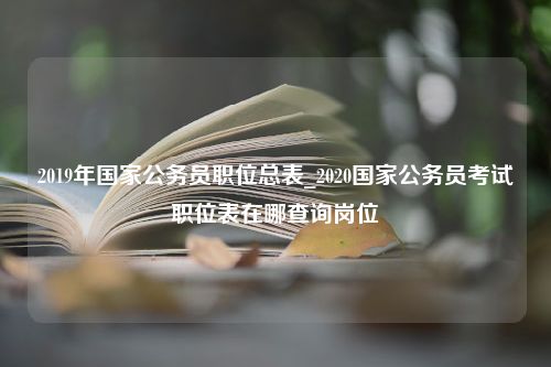 2019年国家公务员职位总表_2020国家公务员考试职位表在哪查询岗位