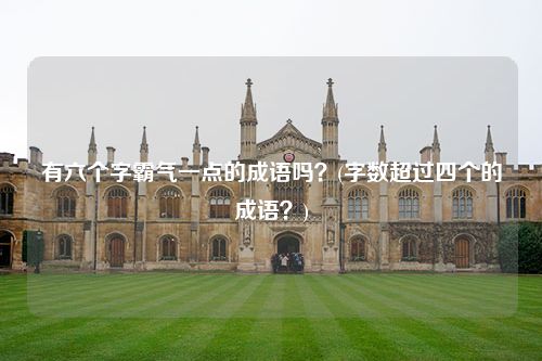 有六个字霸气一点的成语吗？(字数超过四个的成语？)