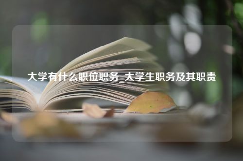 大学有什么职位职务_大学生职务及其职责